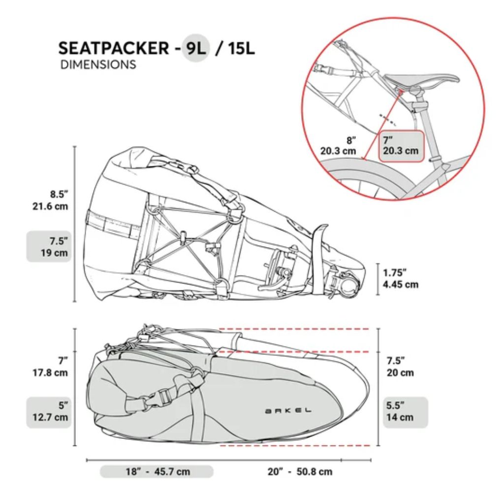 Dimensions Seatpacker