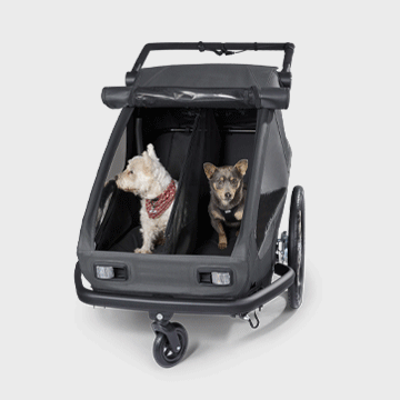 Remorque vélo modulaire Yuuna Croozer 3 en 1 : Enfant, Chien, et Cargo