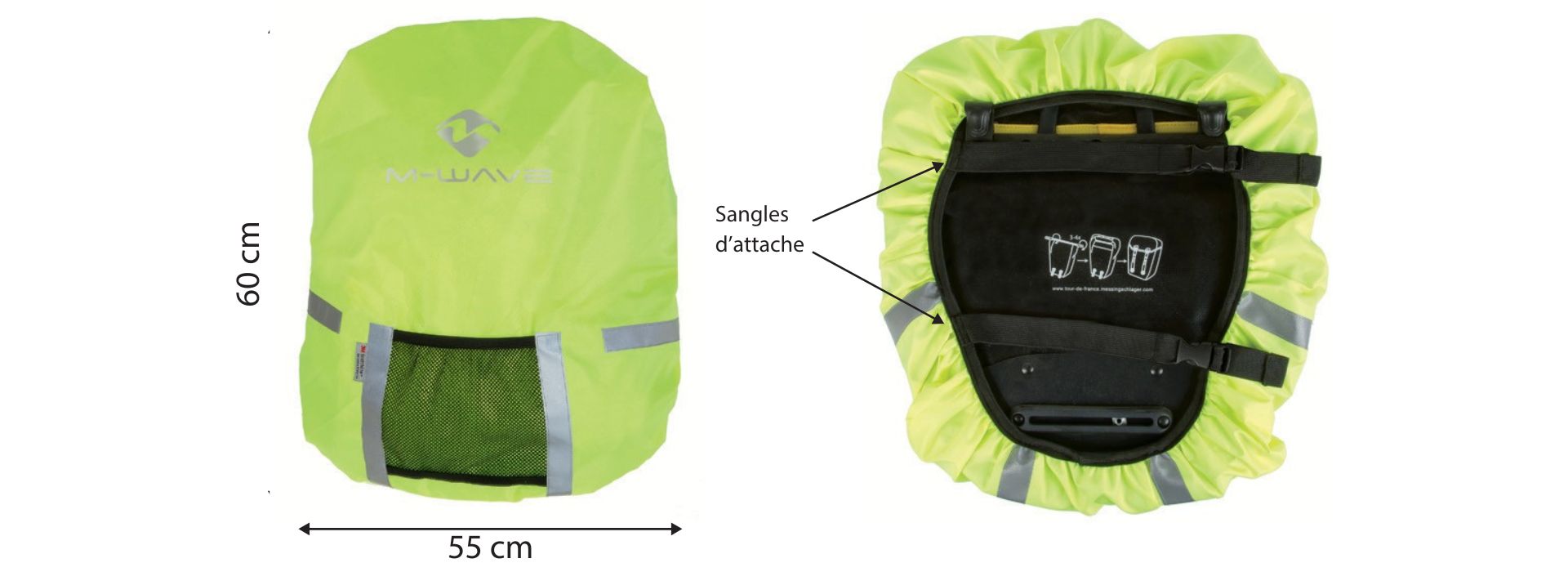 Dimensions de la housse de pluie universelle Maastricht de M-Wave