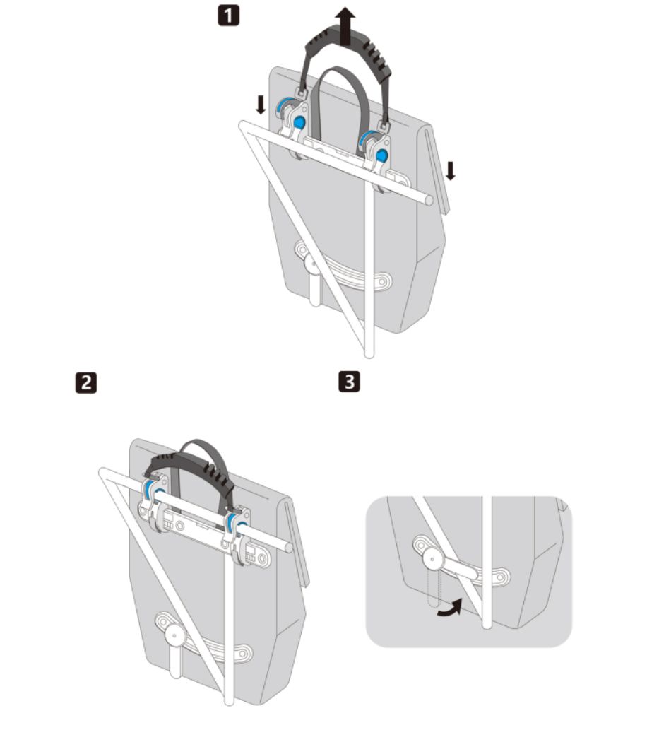 Système de fixation de la sacoche Downtown de M-Wave