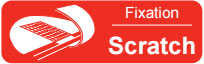 Fixation par sangles scratch Fixation par attaches velcro