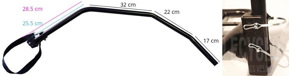 brazo de fijación para remolque de bicicleta para tubo de sillín
