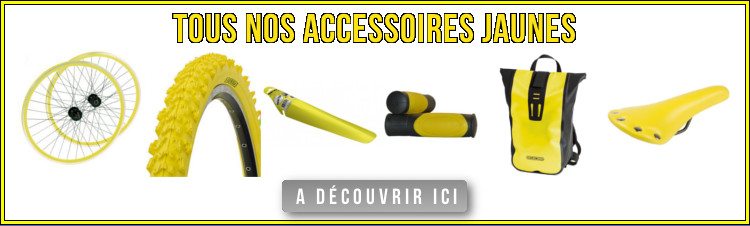 Accesorios y componentes amarillos para bicicleta hspace=