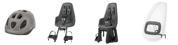 Les produits de la gamme One de Bobike pour enfant à vélo Toute la gamme de produits One par Bobike pour la sécurité et le confort de l'enfant à vélo