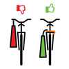 Transport de sac de course sur le porte-bagages Transport de cabas à vélo
